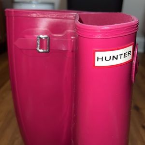 Tall Pink Hunter Boots